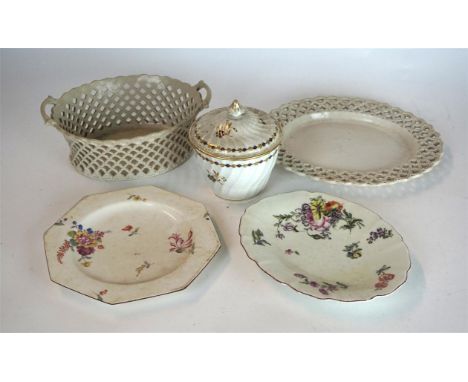 A collection of 18th Century English and Continental porcelain and creamware
To include a Flight Barr and Barr Worcester part