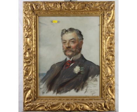 Sir Arthur Stockdale Cope RA: portrait of Lieutenant Colonel Sir Fitzroy A T Clayton KCVC, inscribed bottom right "To the Tha