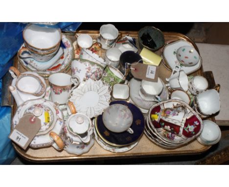 A Copeland Spode "Eden" pattern morning tea set and a number of assorted cabinet cups and saucers