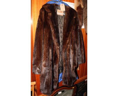 A lady's Brahams three-quarter length mink coat