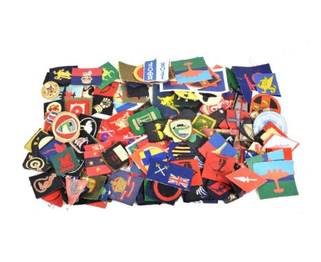 A Collection of Approximately One Hundred and Forty 1940's/50's Cloth Formation Patches, embroidered, woven and printed, incl
