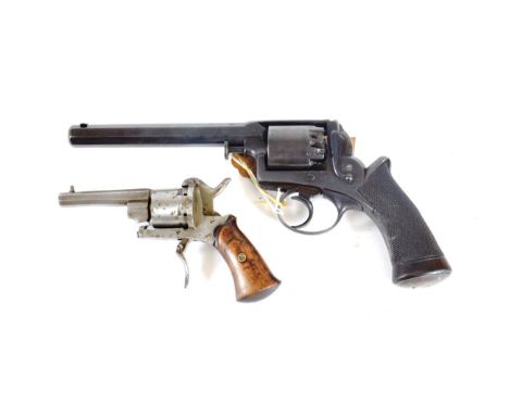 A Deane, Adams &amp; Deane Model 1851 Five Shot Double Action Percussion Revolver, 54 bore, with blued finish, the 16cm octag