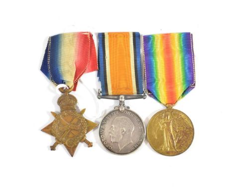 A First World War Trio, awarded to LIEUT.(later Captain) T.PICKMERE, ESSEX R., comprising 1914-15 Star, British War Medal and