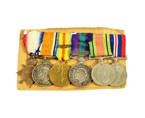 A First/Second World War Group of Six Medals, awarded to CAPT. (later Lt.Col.) M.PURVIS. I.M.S., comprising 1914-15 Star, Bri