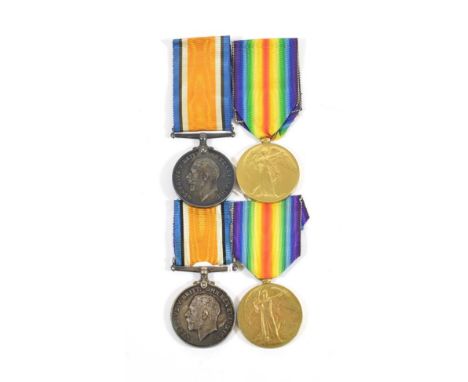 A First World War Pair, of British War Medal and Victory Medal, awarded to WR-329234 SPR. G. JOHNSON. R.E.; a First World War