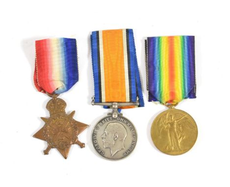 A First World War Trio, of 1914 Star, British War Medal and Victory Medal, awarded to 8599 PTE. (later SJT.) H.TAYLOR. 2/LINC