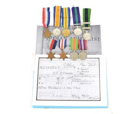 An Indian Army First/Second World War Group of Nine Medals, awarded to 2659 PTE.(later Captain) P.(Percy)D.(Douglas) ALEXANDE