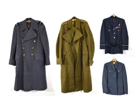 A Post-Second World War RAF Uniform, to a Flight Engineer, comprising a jacket with qualification brevet patch, medal ribbons