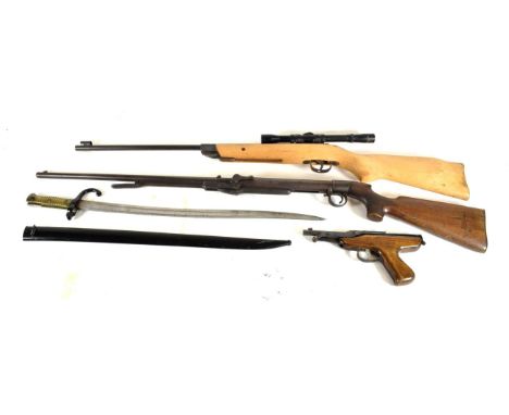 PURCHASER MUST BE 18 YEARS OF AGE OR OVER A B.S.A. Lincoln Jeffries .177 Calibre Underlever Air Rifle, Serial No. 4665, tap-l