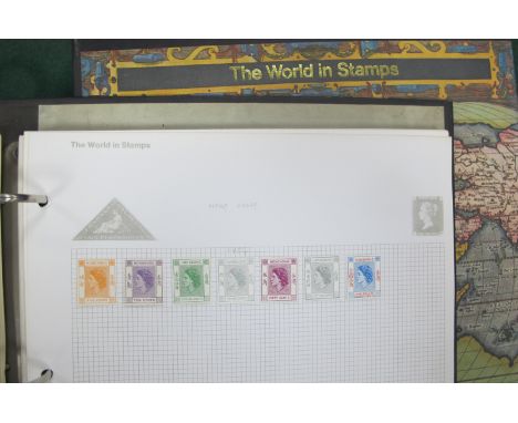 A World Stamp Collection, housed in two attractive loose leaf albums, mainly modern with British Commonwealth included.