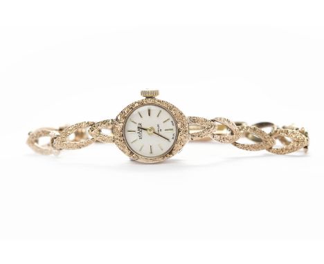 LADY'S ROAMER WRISTWATCHeighteen jewels manual wind movement, the signed dial with applied gilt baton hour markers, gilt hand