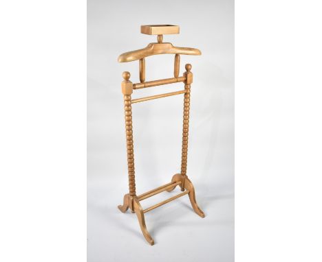 A Reproduction Victorian Style Gentleman's Suit Stand with Cuffs and Collar Tray to Top, Bobbin Supports, 54cms Wide 