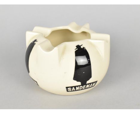 A Royal Doulton Ceramic Sandeman Advertising Ashtray, 6cm high 