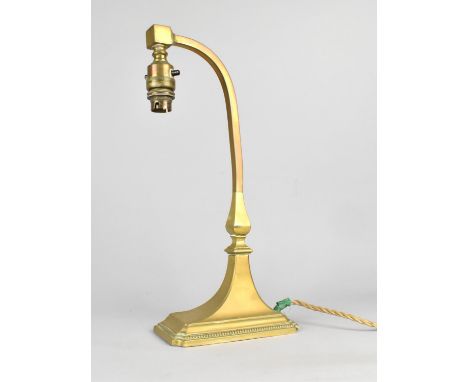 A Nice Quality Vintage Brass Table Lamp, The Weighted Base Inscribed No.42 GEC, 37cms High 