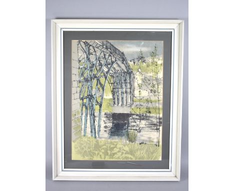 A Coloured Lithograph of Ironbridge, Subject 43x56cm 