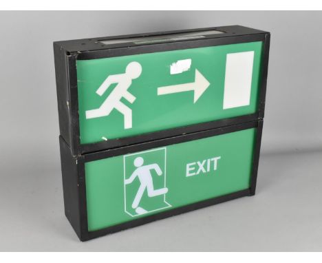 Two Emergency Exit Lighting Boxes 