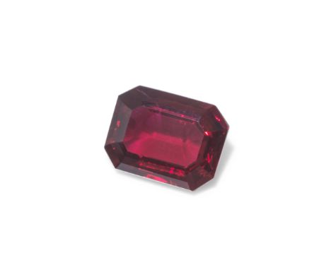 SPINEL RINGSet with a step-cut spinel, weighing 3.39 caratsFootnotes:Accompanied by a report from GIA stating that the natura