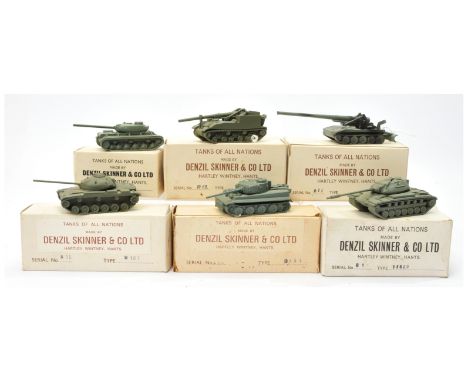 Denzil Skinner &amp; Co Ltd "Tanks of all Nations" series group of 6 x Tanks to include -Tiger, M60 , plus others - condition