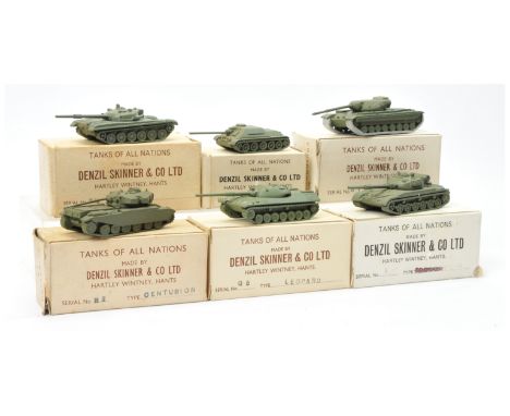 Denzil Skinner &amp; Co Ltd "Tanks of all Nations" series group of 6 x Tanks to include - Russian T72, Conqueror, plus others