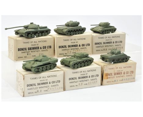 Denzil Skinner &amp; Co Ltd "Tanks of all Nations" series group of 6 x Tanks to include - Panther, Sherman, plus others&nbsp;