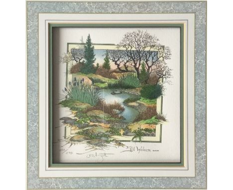 GRAHAM ILLINGWORTH. Framed, signed in pencil to margin, silkscreen limited edition print, 244/295, fantasy landscape, titled 
