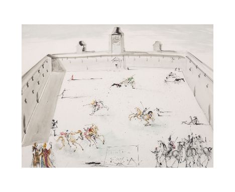 DALI, SALVADOR, nach (1904-1989), "Tienta en Espana", Farblithographie/Papier, im Druck unten mittig betitelt, signiert und d