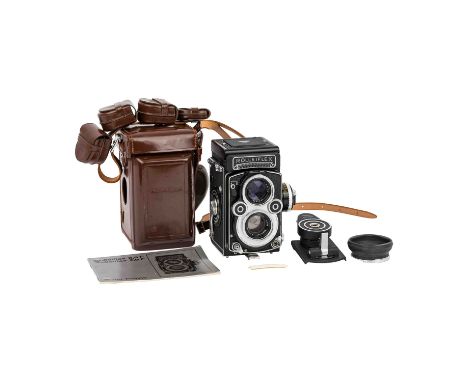 KAMERA ROLLEIFLEX 3,5F MODEL 3, 1971-76, Ser. Nr.: 2855268, Hersteller Rollei Werke Franke und Heidecke, Heidosmat 1:2,8/75 (