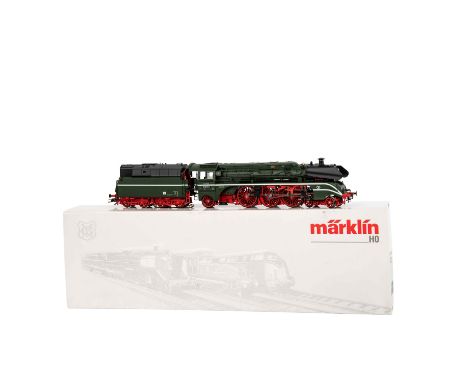 MÄRKLIN Dampflokomotive 39027, Spur H0, grüne Schnellzug-Lok der DDR-Reichsbahn (DR/DDR), genannt "Schorsch", filigrane Metal