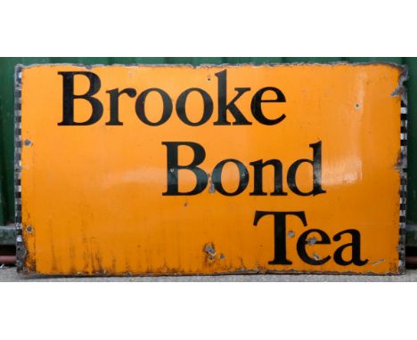 Brooke Bond Tea, a single sided vitreous enamel advertising sign, 84 x 153cm. 