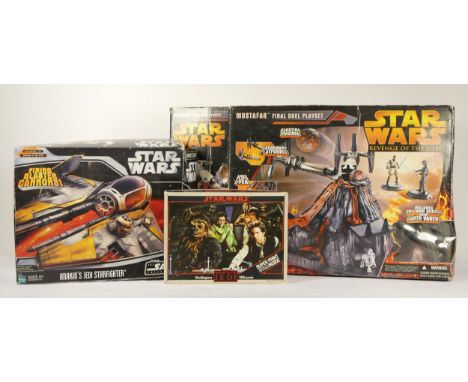 A Hasbro Star Wars The Saga Collection, Anakin's Jedi Starfighter Episode III Revenge Of The Sith, together with a Hasbro Mus