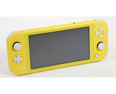 A Nintendo Switch Lite console, 32GB, Yellow, with charger and Stealth carry case