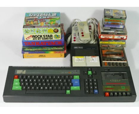 An Amstrad CPC 464 (serial No, 28439-91-01), Amstrad module MP-2, manual and Amstrad Model CTR 6600 cassette recorder, togeth