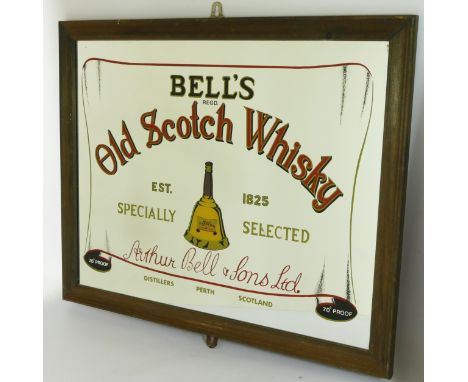 A Bells Old Scotch Whiskey Mirror, 55cm x 45cm 
