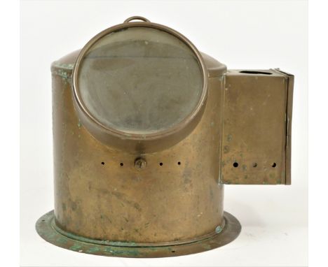 An early 20th century German 13cm compass with binnacle, by C. Plath, Hamburg, light compartment with part burner, lacking ch
