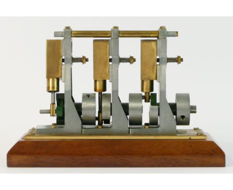 A Unit Steam Engine (USE) three cylinder model, 16 x 7 x 11cm.