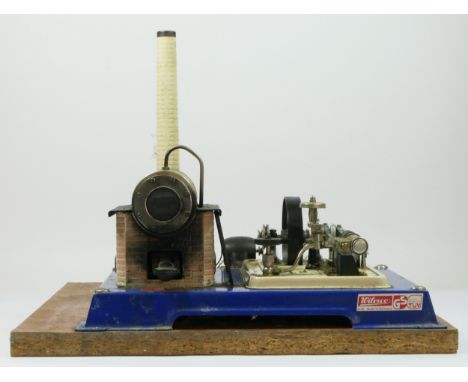 A Wilesco Dampfmaschine D16 live steam horizontal engine. 
