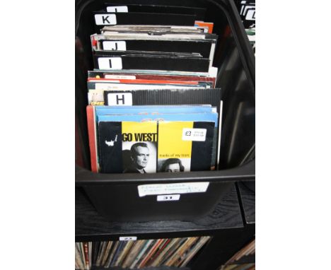 A TRAY OF OVER EIGHTY 7' SINGLES FROM THE 1980'S, including Jo Boxers, Lotus Eaters, Ian Dury and the Blockheads, Jellybean, 