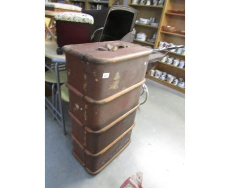 An old travel trunk.