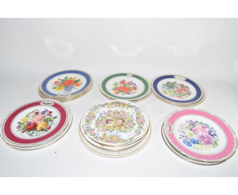 ROYAL WORCESTER WARES MADE TO COMMEMORATE THE 60TH BIRTHDAY OF HM THE QUEEN FROM THE ROYAL CELEBRATION BOUQUET SERIES