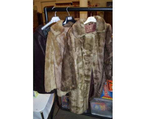 TWO VINTAGE LADIES FUR COATS