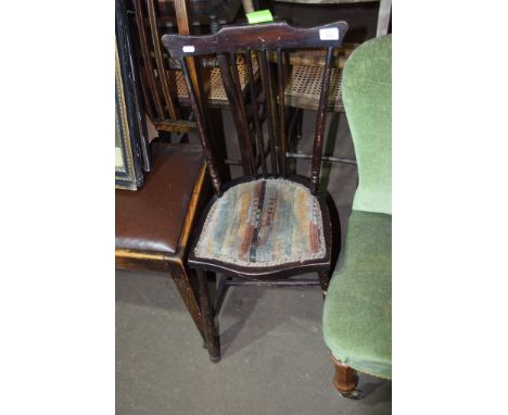 SMALL STICK BACK BEDROOM CHAIR, HEIGHT APPROX 83CM