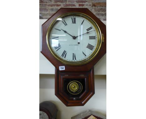 An eight day American wall clock Timepiece - Height 62cm - Working 