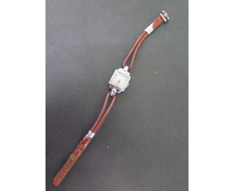 A Tudor Rolex steel cased ladies cocktail watch 15 jewel manual wind 15mm wide case number 52969 711 - working order, some we