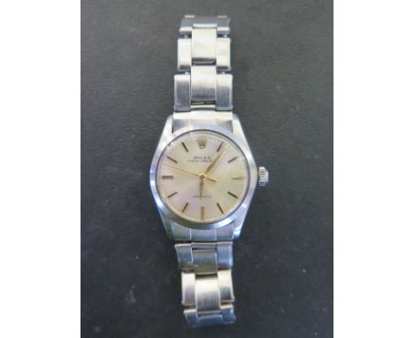 A Gent's Rolex Oyster Speedking stainless steel cased wristwatch with its original expanding strap - dial 2.5cm -  in working
