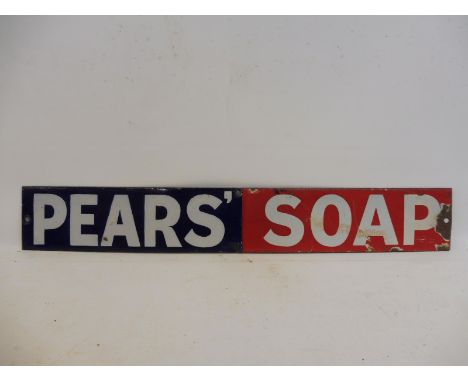A Pears' Soap enamel strip, 18 1/2 x 2 3/4".