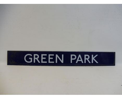 A Green Park rectangular enamel insert, 23 x 3".