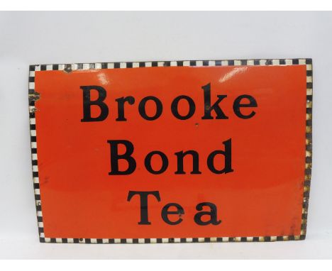 A Brooke Bond Tea rectangular enamel sign, 30 x 20".