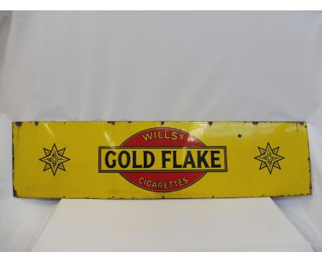A Wills's Gold Flake Cigarettes rectangular enamel sign, 72 x 18". 