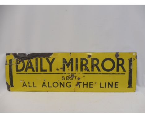A Daily Mirror rectangular enamel sign, 46 1/4 x 14". 