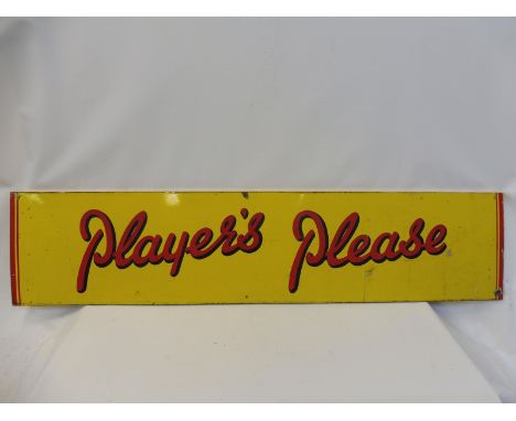 A Player's Please rectangular enamel sign, 17 x 16".